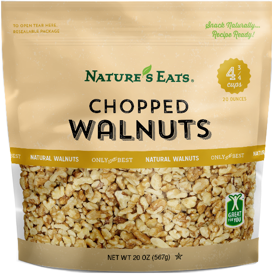 Walnuts - Nature's Eats Chopped Walnuts, 2 Oz (600x600), Png Download