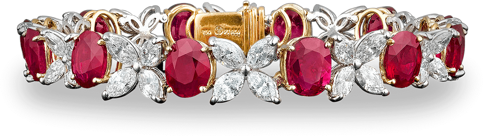 Untreated Burma Ruby And Diamond Bracelet, - Ruby (1750x1750), Png Download