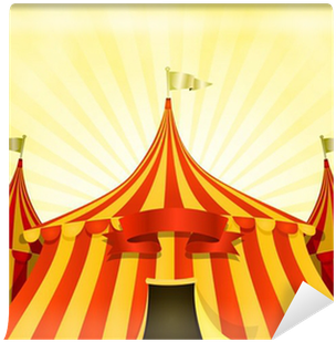Big Top Circus Background With Banner Wall Mural • - Circus Background Big Top (400x400), Png Download