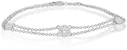 Ladies Diamond Bracelet In White Gold - Bracelet (498x498), Png Download