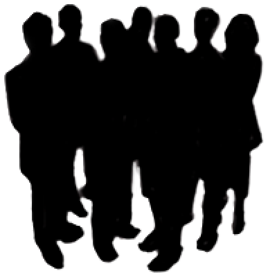 Silhouette People - Silhouette (400x400), Png Download
