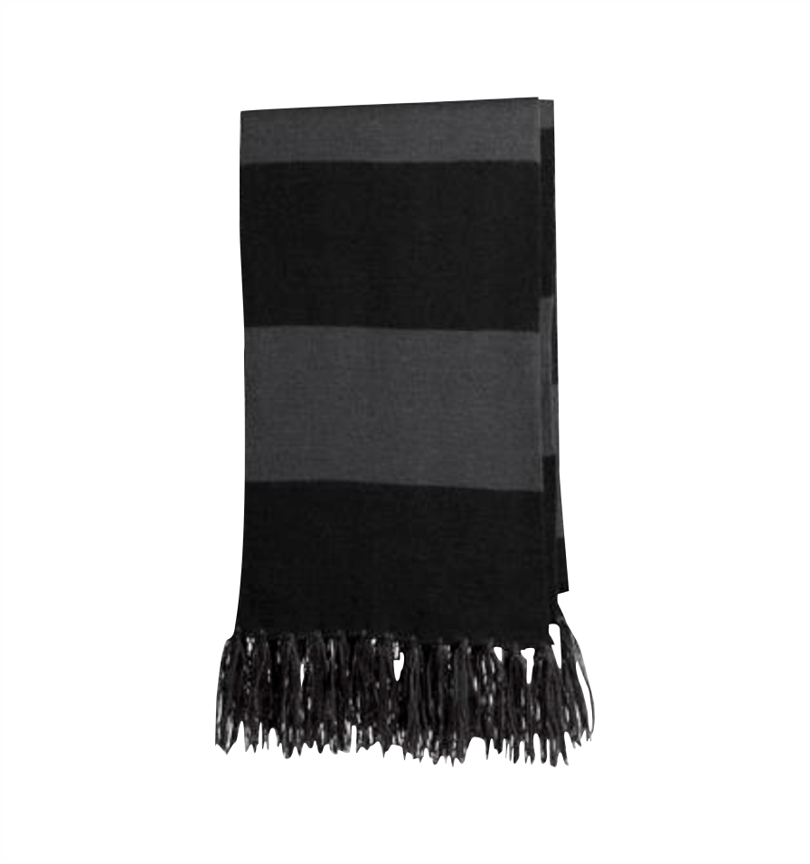 Black-charcoal - 234 - 65 Kb - Sport-tek Sta02 Spectator Scarf - Black/iron Grey (896x956), Png Download