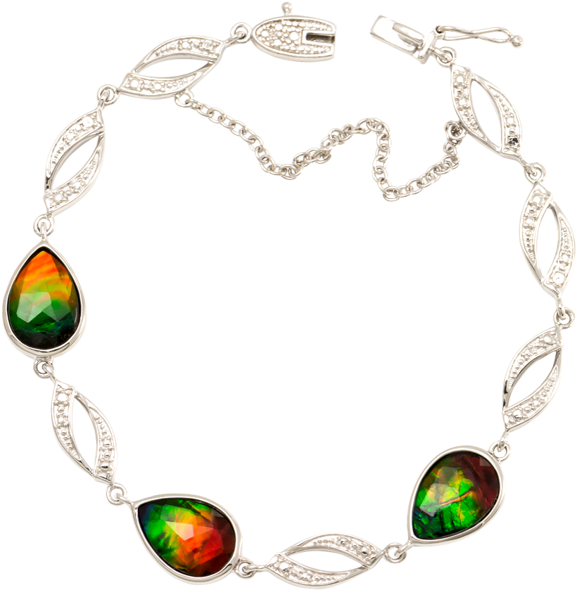 Nea 14k Yellow Gold Diamond Bracelet By Korite Ammolite - 14k Yellow Gold Diamond Bracelet (935x1200), Png Download