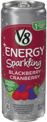 Sparkling Blackberry Cranberry - V8 + Energy Beverage, Blackberry Cranberry - 12 Fl (400x400), Png Download