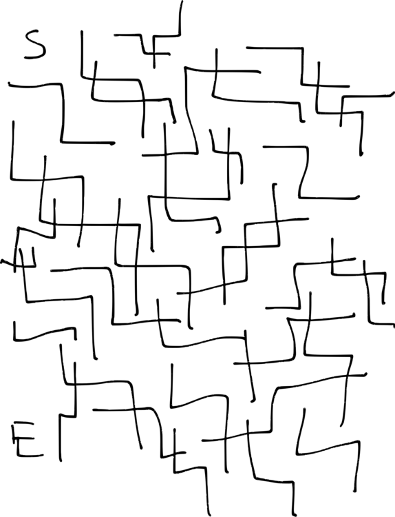 Drawing Maze Labyrinth /m/02csf Computer Icons - Maze Sketch (574x750), Png Download