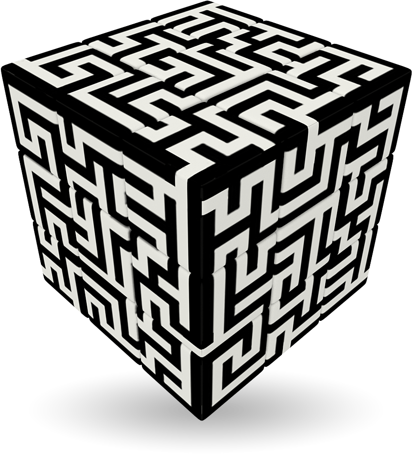 Crosswords Maze - V-cube Maze 3 Flat (920x920), Png Download