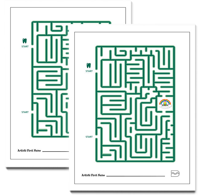 Help Toothy Find The Castle - Maze (720x720), Png Download