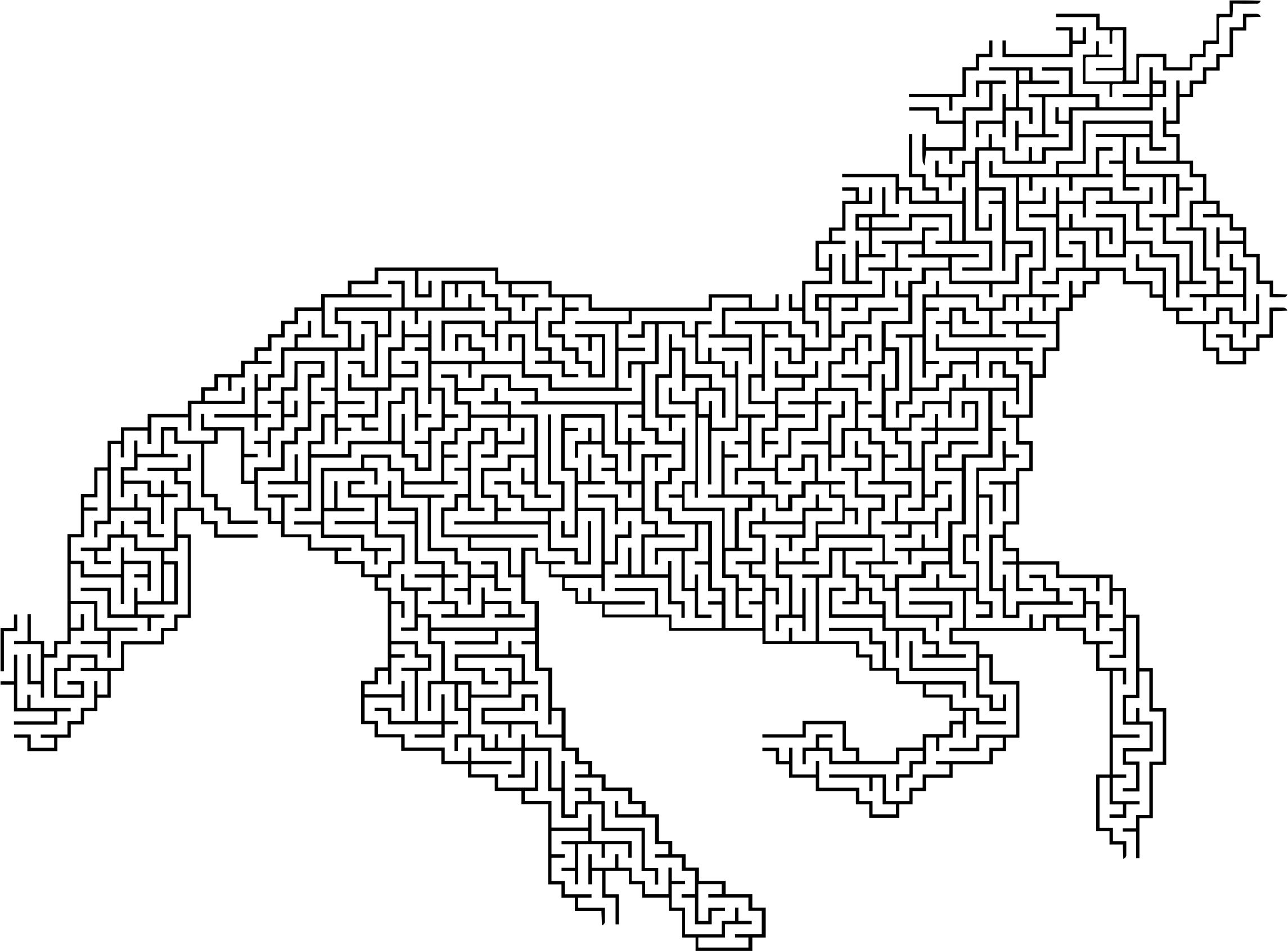 Big Image - Silhouette Of A Maze (2290x1692), Png Download