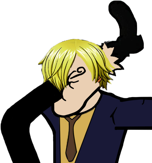 Vinsmoke Sanji Monkey D - One Piece Facepalm (546x566), Png Download