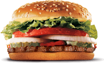 Hamburguesas - Burger King Whopper (460x413), Png Download