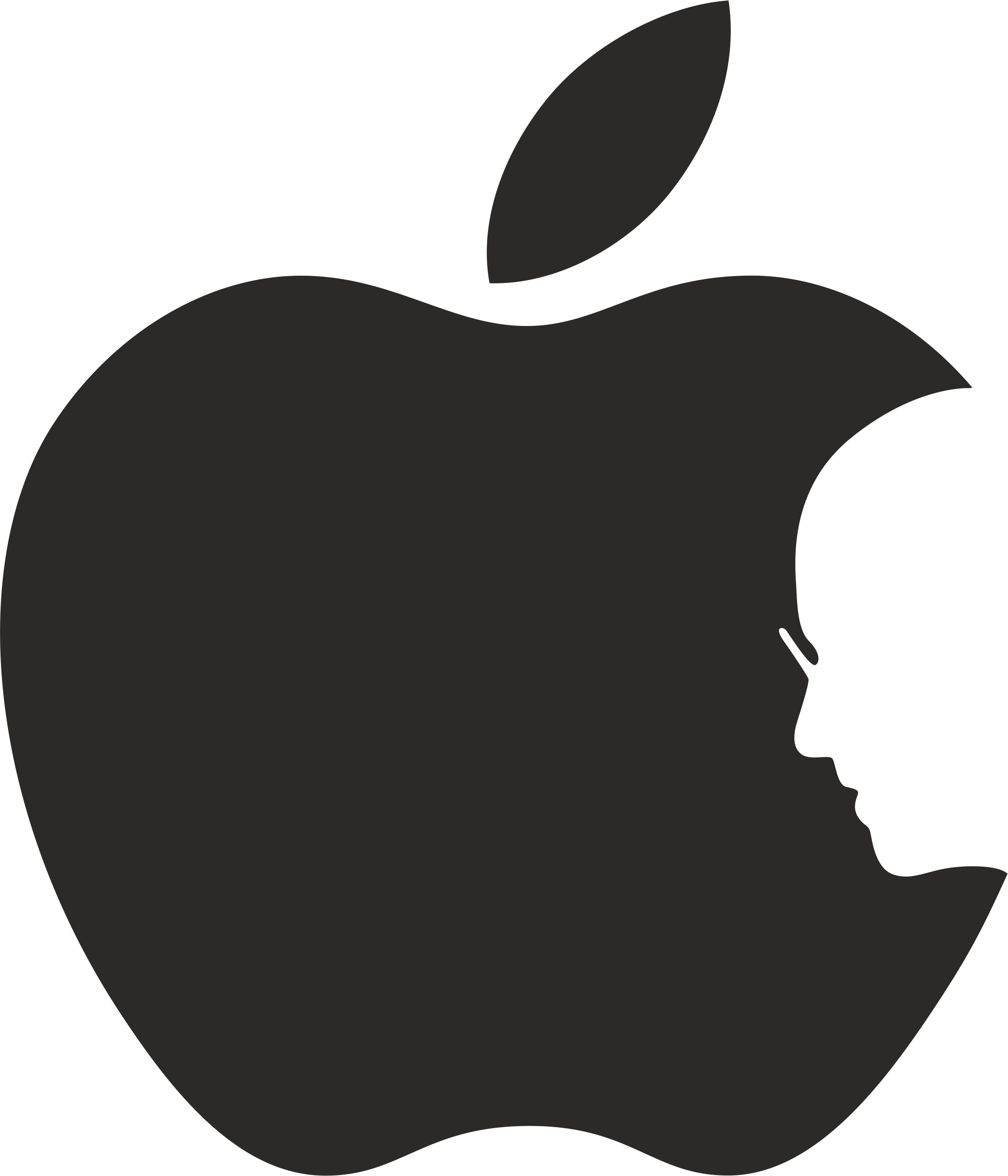 White Apple Logo - Apple Symbol Png Nd (1371x1600), Png Download