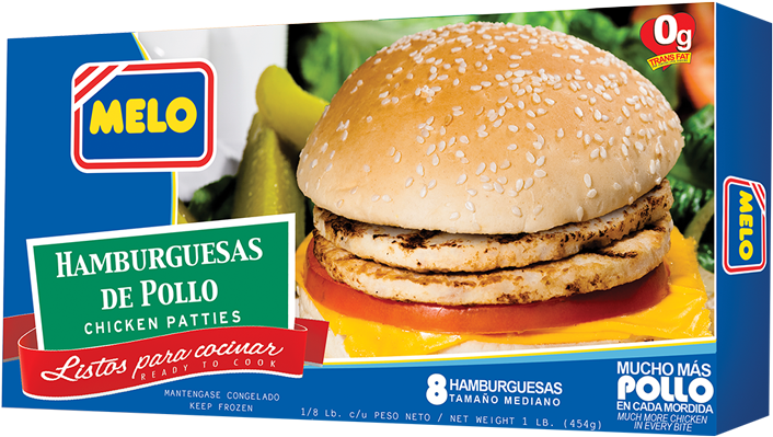 Hamburguesa De Pollo - Melo (800x800), Png Download