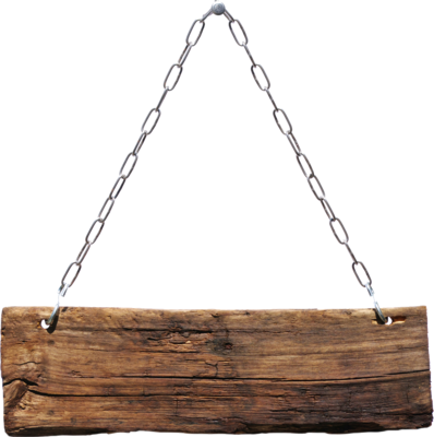 Go To Image - Cartel De Madera Colgante (398x400), Png Download