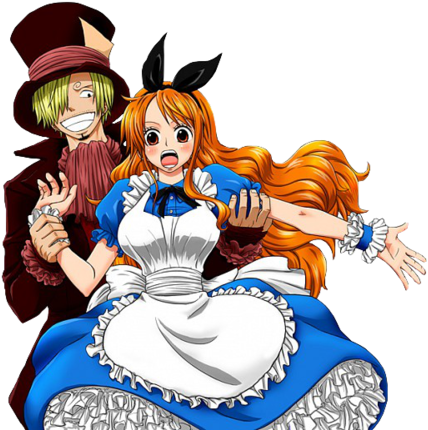 Vinsmoke Sanji Nami Monkey D - One Piece Sanji And Nami (500x453), Png Download