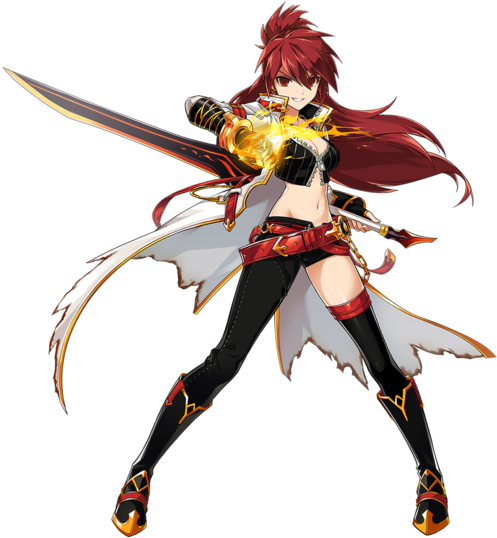 Transbhfull - Elsword Elesis Blazing Heart Transcendence (500x548), Png Download