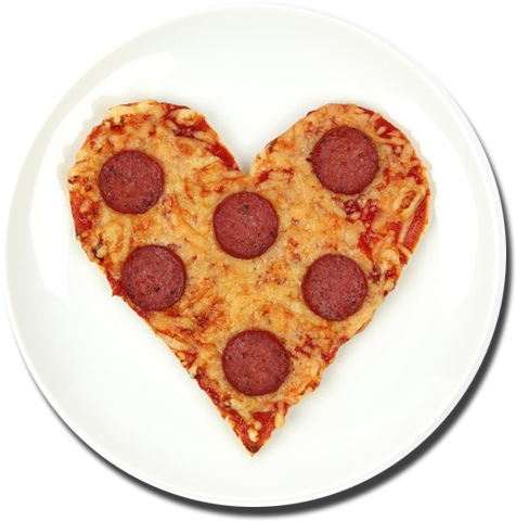 Pizza-coracao - Broken Heart Pizza (500x500), Png Download