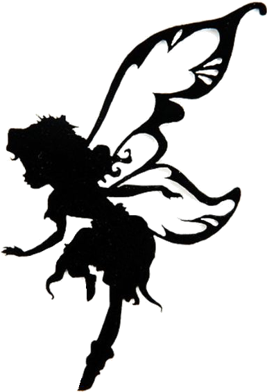 Clip Art - Free Fairy Silhouette (461x590), Png Download