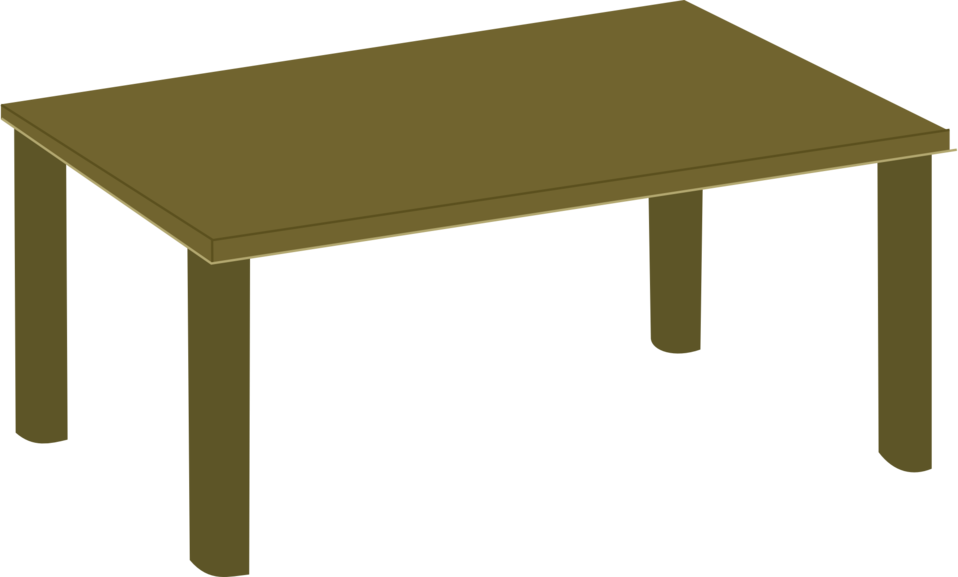 Wood Clip Art At - Table Clipart (600x361), Png Download
