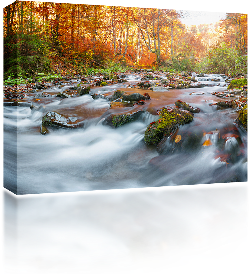 Flowing Mountain Stream - Rapids (1024x1024), Png Download
