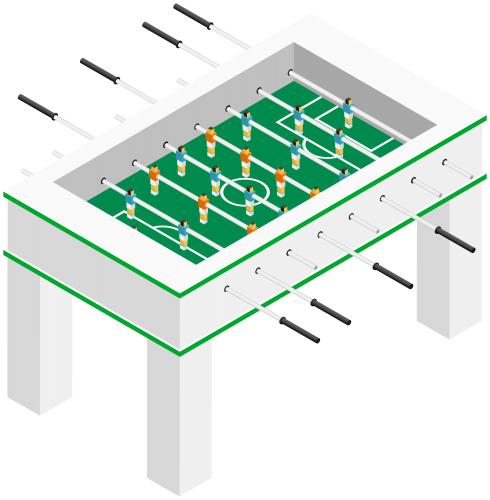 Table Football Game Png Clip Art - Table Football Png (490x500), Png Download