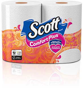 Introducing New Scott® Comfortplus™ Toilet Paper, The - Scott Comfort Plus Bath Tissue (370x370), Png Download
