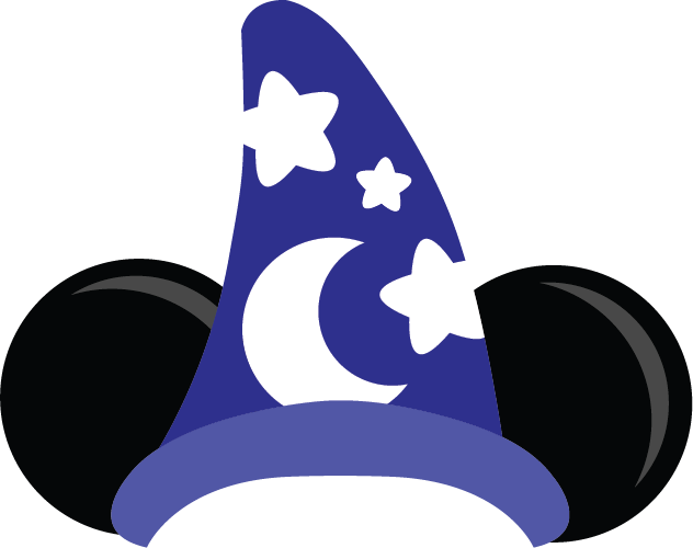 Sorcerer Mickey Hat With Ears - Mickey Sorcerer Hat Clip Art (500x396), Png Download