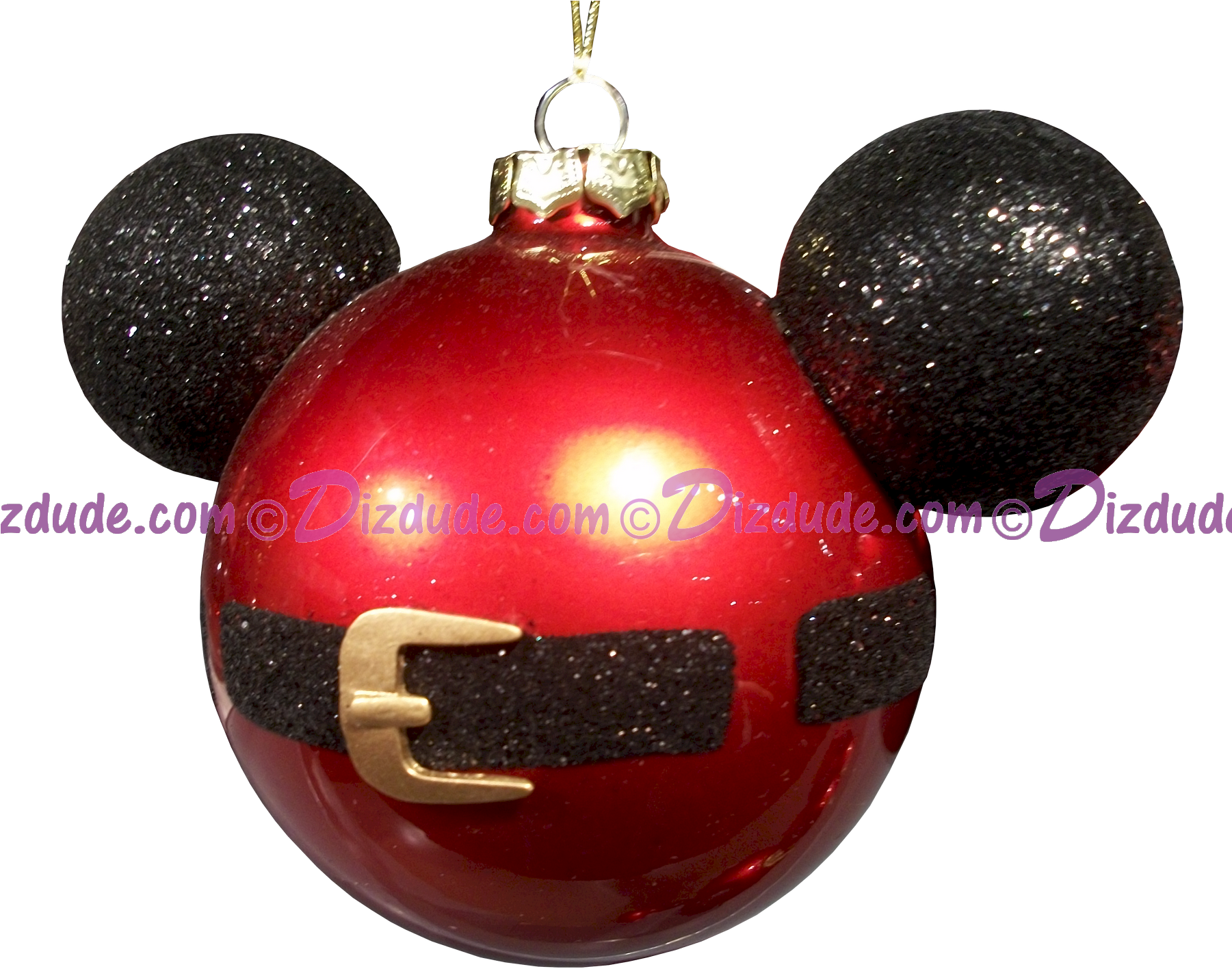 Disney Mickey Mouse Ears Santa Jacket Christmas Tree - Mickey Mouse Santa Ornaments (1800x1477), Png Download