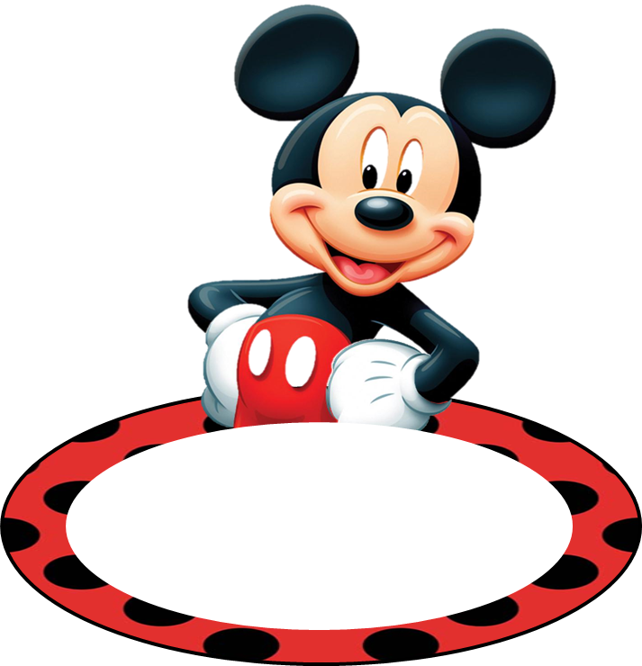 Lollipop Clipart Mickey Mouse Ear - Mickey Mouse Name Tag (713x740), Png Download