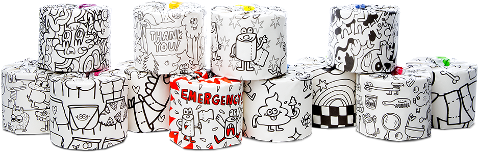 Colouring Edition Toilet Paper - Who Gives A Crap :: Toilet Paper (958x696), Png Download