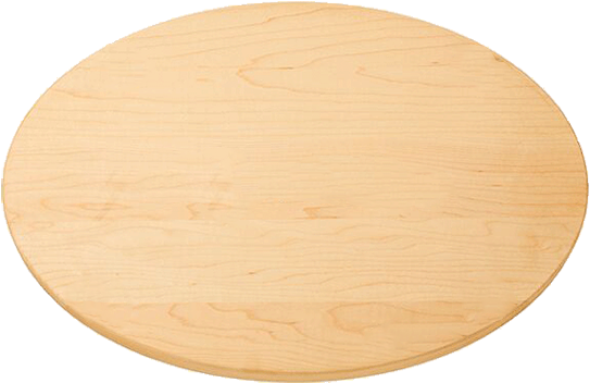 Maple Leaf At Home Oval Custom Cutting Board - Oval Wood Chopping Board (576x576), Png Download