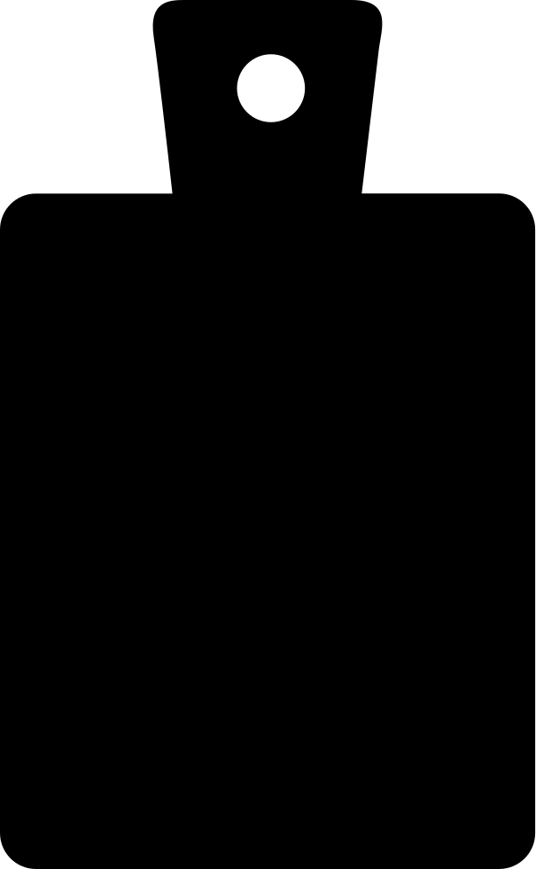 Cutting Board Black Rectangular Silhouette Of The Tool - Cutting Board Silhouette Png (605x980), Png Download