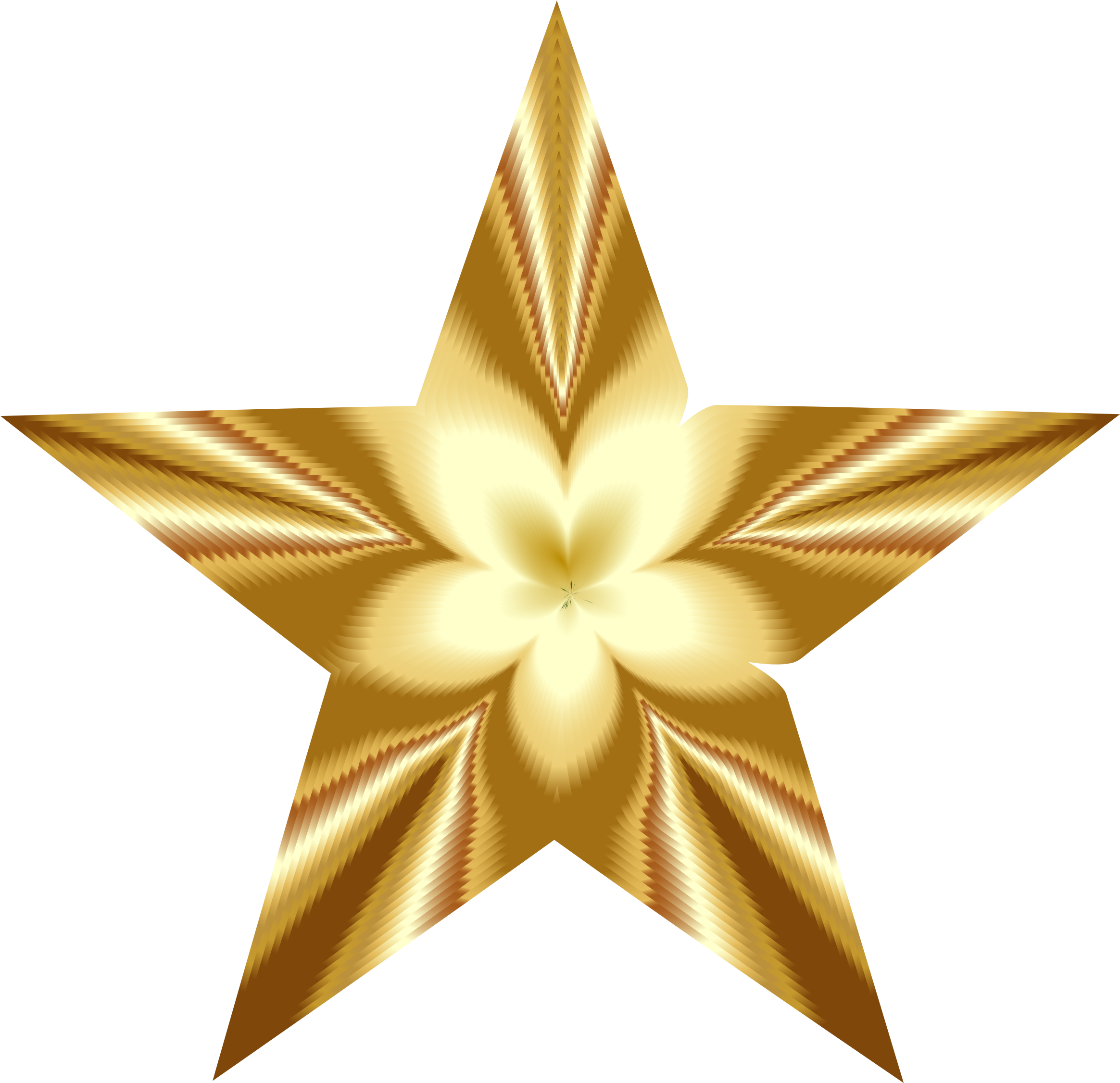 This Free Icons Png Design Of Golden Star Blossom (2400x2323), Png Download