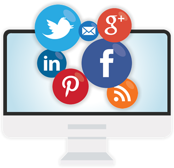 Gestão De Redes Sociais - Social Media Marketing Icons (358x345), Png Download