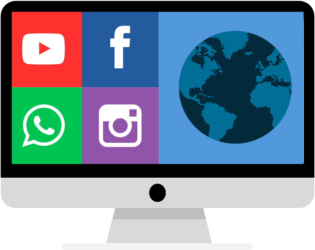 Gestão De Mídias E Redes Sociais - World Map (1043x826), Png Download