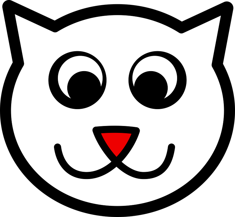 Image Result For Happy Cat Face Drawing (779x720), Png Download