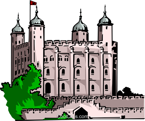Tower Of London Royalty Free Vector Clip Art Illustration - Tower Of London Clipart (480x401), Png Download
