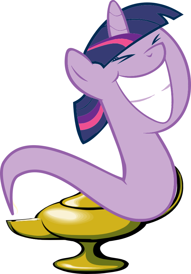 Genie, Genie Pony, Magic Lamp, Safe, Solo, Twilight - Cartoon (646x927), Png Download