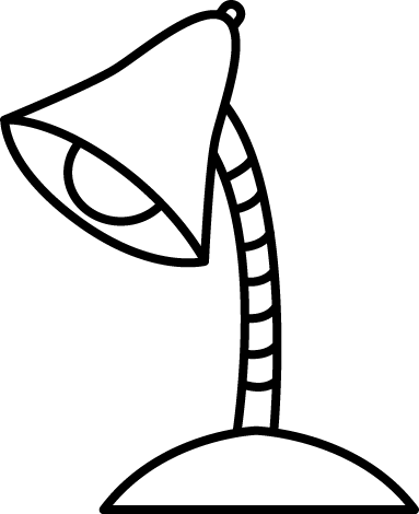 Genie Lamp Clipart Line Art - Lamp Black And White (383x470), Png Download