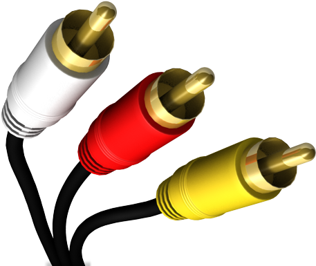 The Rca Cables - Rca Cable Pic Png (460x400), Png Download