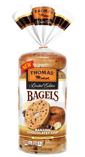 Thomas Banana Chocolate Chip Bagels (515x515), Png Download