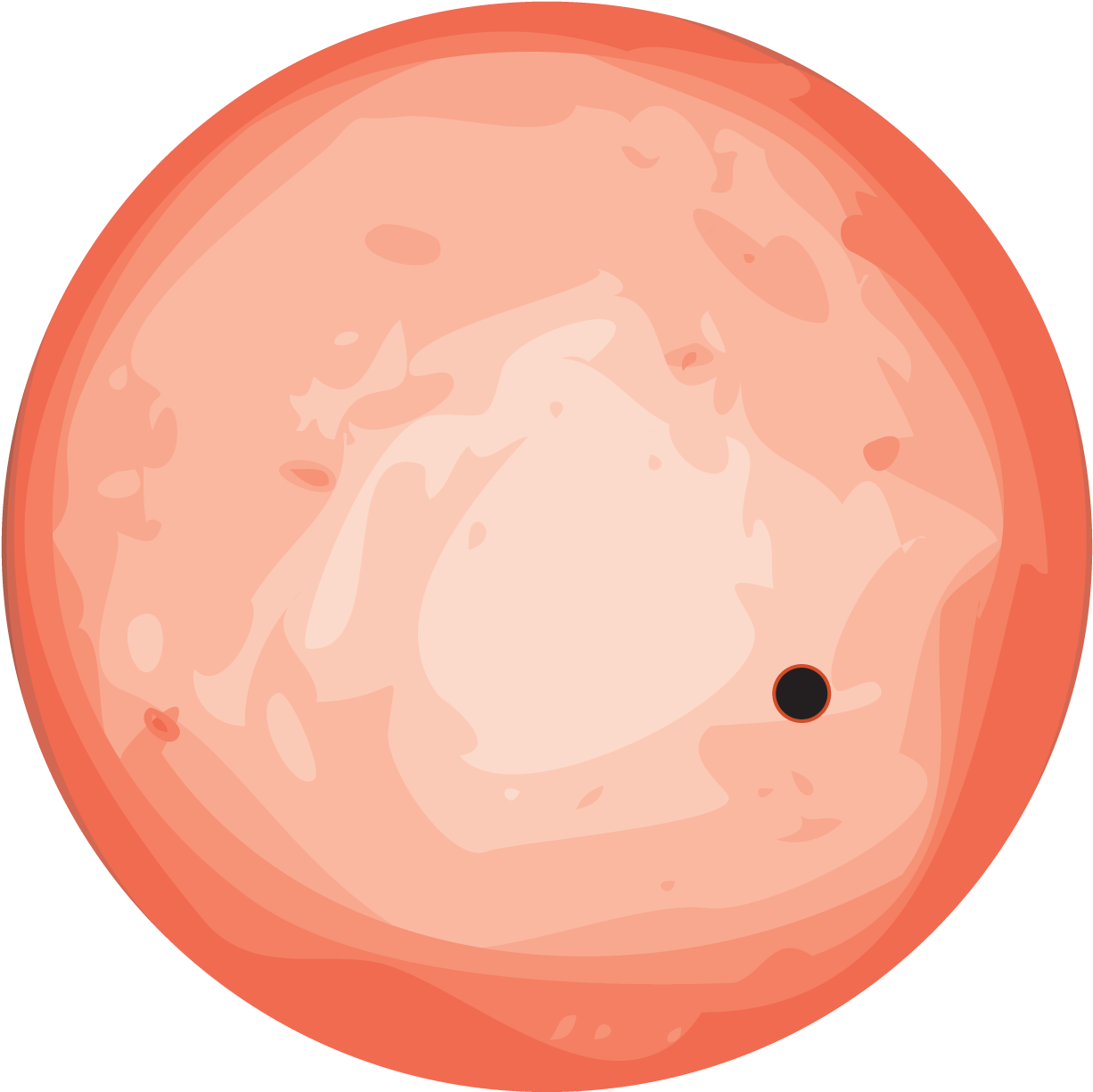 An Easy To Observe Rocky Planet - Venus Planet Cartoon (1272x1268), Png Download