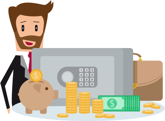 Ensure Control Of Your Cash, Efficiently And In Real - Cartoon (600x456), Png Download