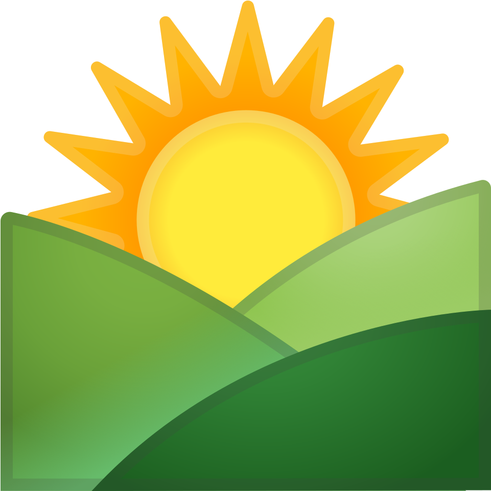 Sunrise Over Mountains Icon - Sun Rise Clipart (1024x1024), Png Download