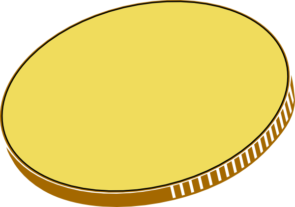 Coin Cliparts - Gold Coin Clip Art (600x422), Png Download