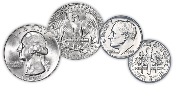 Us Silver Coins (600x300), Png Download