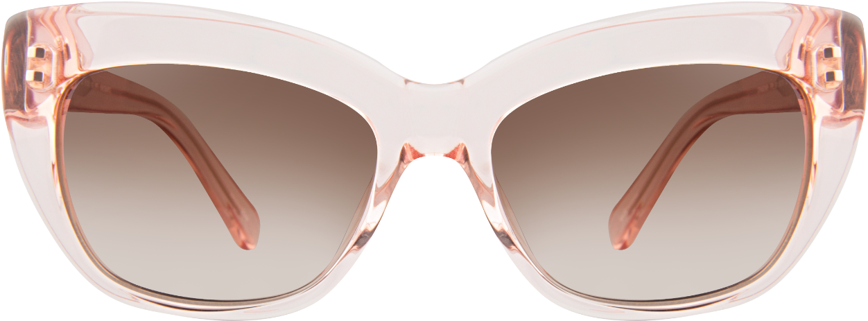 Kate Spade Crimson/s 0fp6 Sunglasses - Clear Cat Eye Sunglasses (1300x731), Png Download