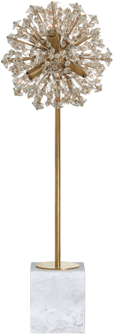 Dickinson Buffet Table Lamp In Soft Brass And White - Chandelier (480x480), Png Download