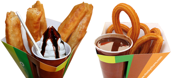 Soportes Chockychurro - Churros Con Chocolate Png (600x270), Png Download