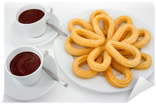 Churros Con Chocolate (400x400), Png Download