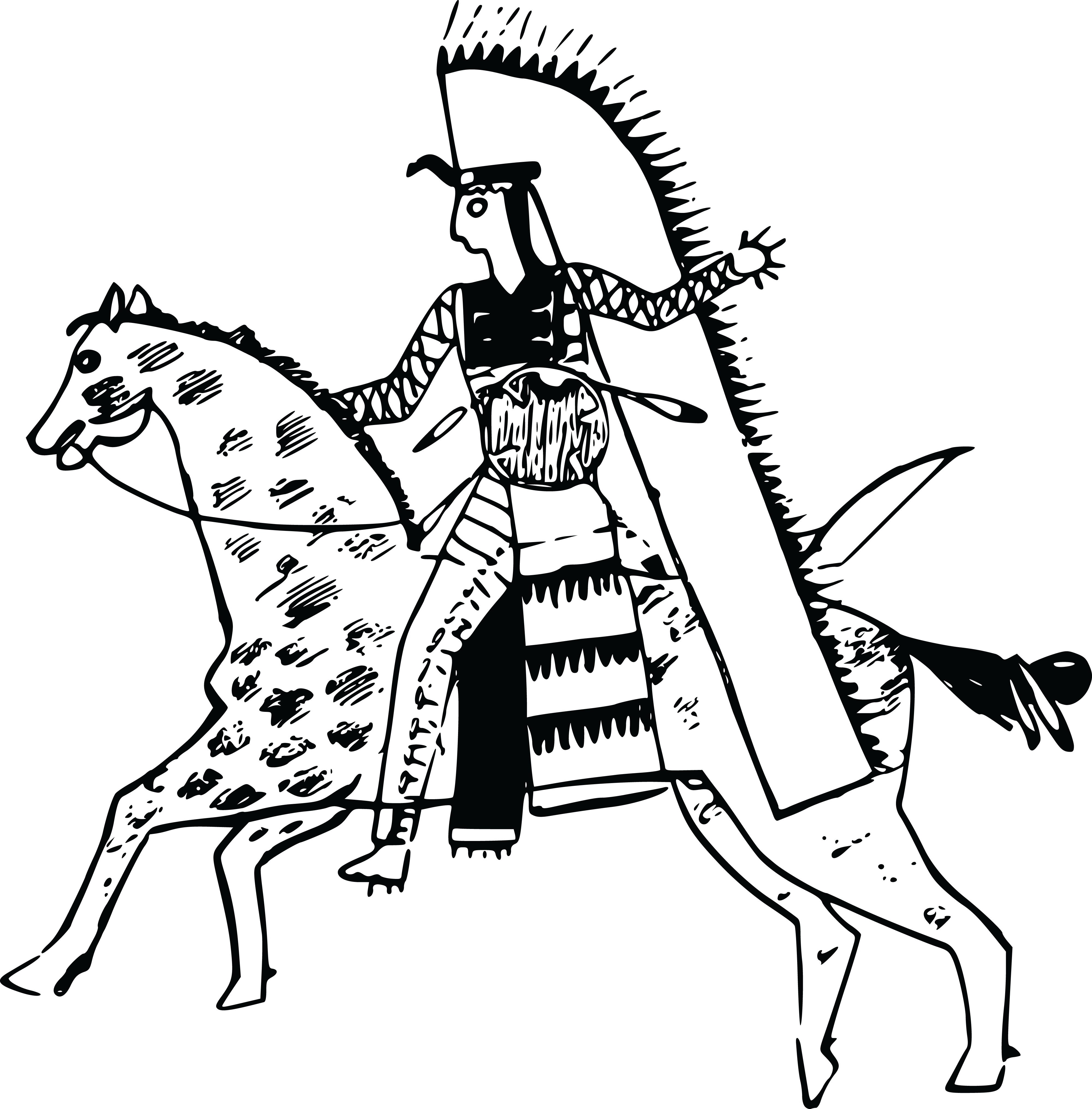 Free Clipart Of A Native American Indian - Clip Art (4000x4063), Png Download